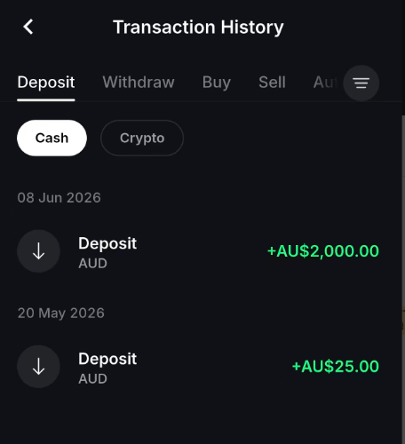 transaction histroy
