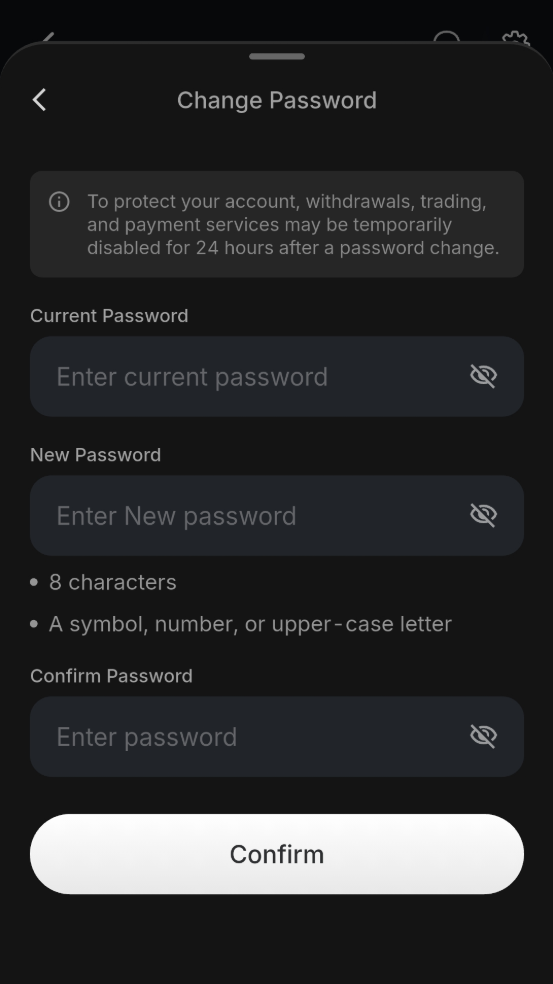 change password